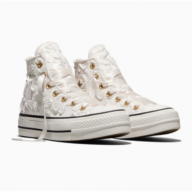 Converse Chuck Taylor All Star Lift Ribbon High Top Vintage White
