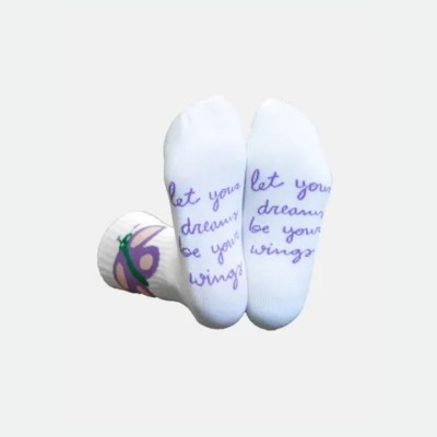 EAT MY SOCKS EMS, Socks, Adults, Flat, Butterfly