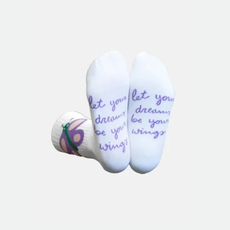 EAT MY SOCKS EMS, Socks, Adults, Flat, Butterfly