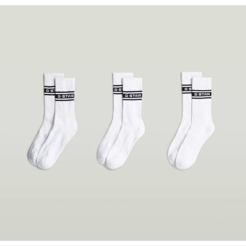 G-STAR BANKS-3 PACK SPORTS SOCKS WH