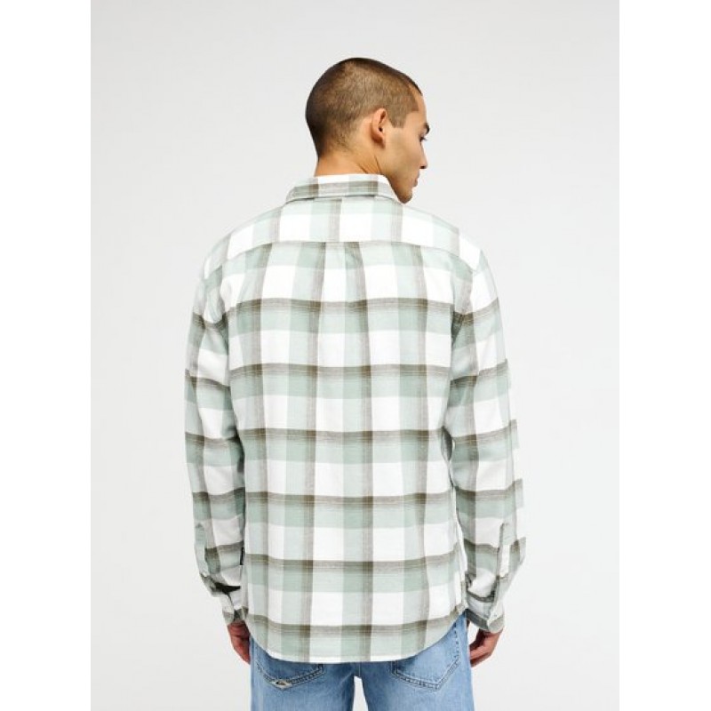 QUICKSILVER MOTHERFLY PLAID LS