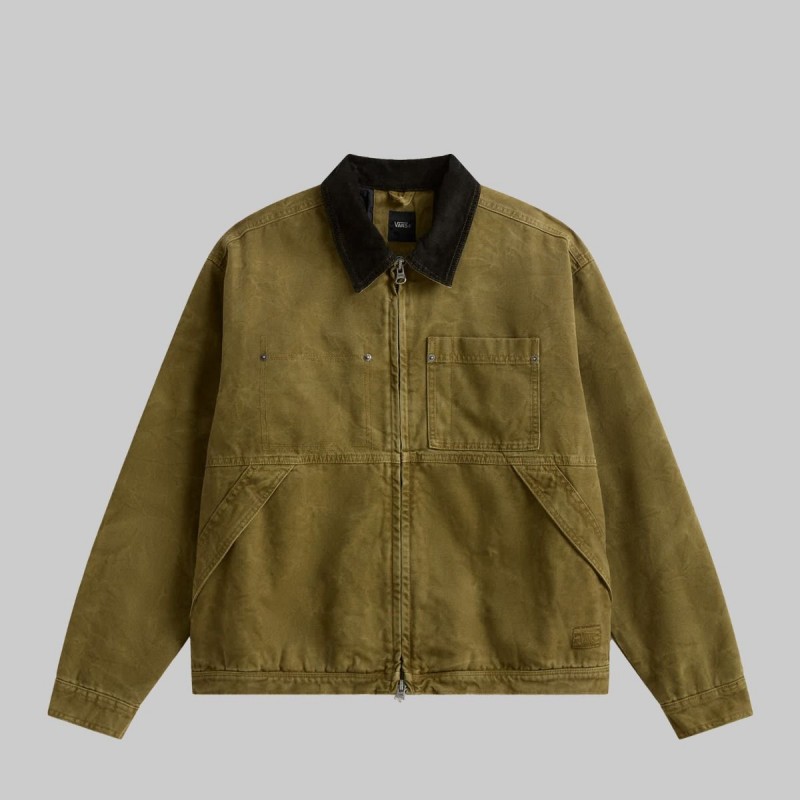 VANS Nico Cropped Chore Canvas Olive B VANS Nico Cropped Chore Canvas Olive B