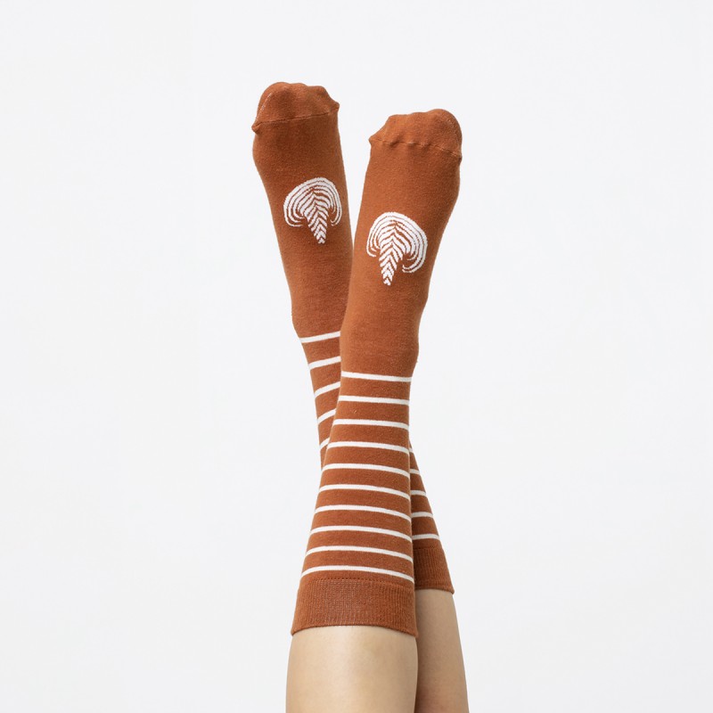EAT MY SOCKS EMS, Socks, Caffe Latte