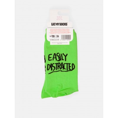 EAT MY SOCKS EMS, Socks, Adults, Flat, Easily Distracted