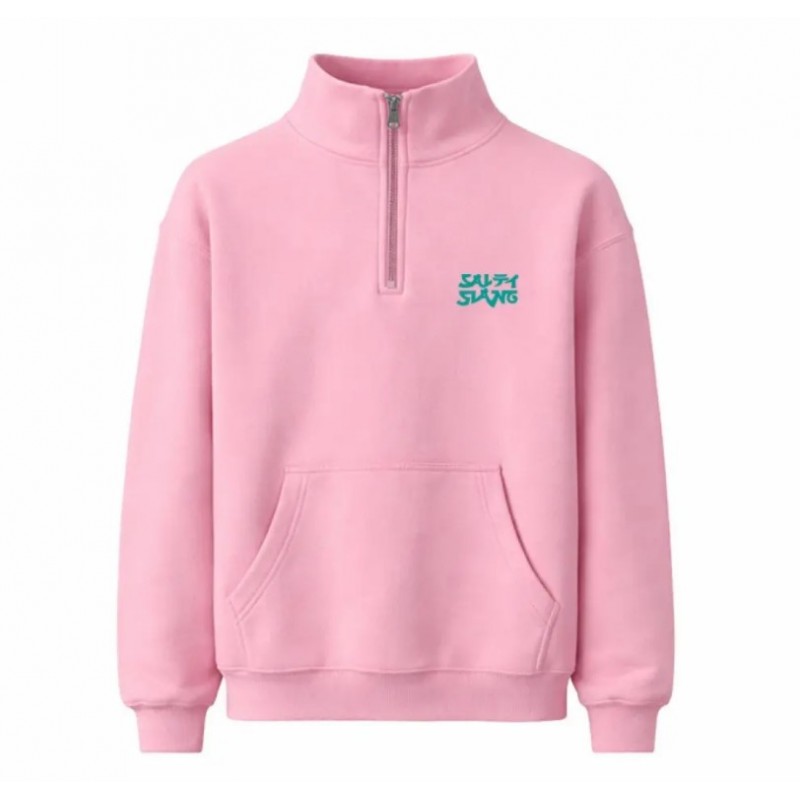 SALTY SLANG LET TONGUE OUT HALF ZIP SALTY SLANG LET TONGUE OUT HALF ZIP