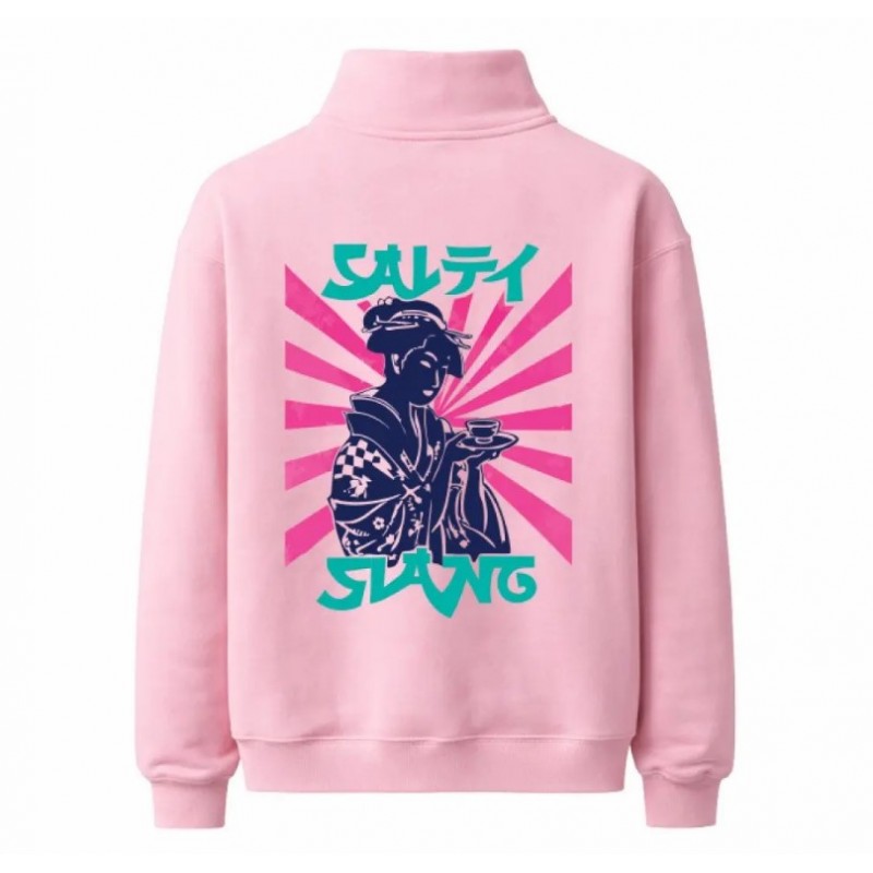 SALTY SLANG LET TONGUE OUT HALF ZIP SALTY SLANG LET TONGUE OUT HALF ZIP