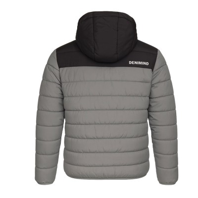 DENIMIND  SLIM PUFFER  JACKET 903 GREY - BLK