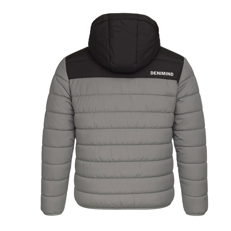 DENIMIND  SLIM PUFFER  JACKET 903 GREY - BLK